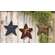 3 Set Distressed Stuffed Primitive Star Ornaments