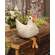 Stuffed Cream Floral Dangle Leg Country Chicken