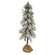 Snowy Bristle Pine & Boughs Tree w/Burlap Base, 34" QE152547;