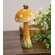 Wooden Hand Painted Mushroom Sitter with Snail 6.5"H