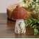 Wooden Hand Painted Mushroom Sitter with Ladybug