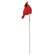 Layered Wooden Left Facing Cardinal Plant Poke, 14"H SA112611;