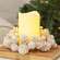 Yuletide Frosted Pinecones Candle Ring, 3" SE022504;