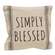 Simply Blessed Striped Natural Pillow 15557;