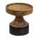 Black & Wood Pillar Candle Holder, 4.25" 15635;