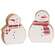Snowmen w/Scarves Chunky Wooden Sitters, 2/Set 37156;