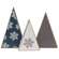 Mini Wooden Snowflake Christmas Tree Sitters, 3/Set 37185;