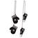 Buffalo Check Snowflake Mitten & Shoe Dangle Ornaments, 2/Set 37248;