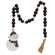 Black & White Bead Garland with Snowman 37253;