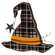 Buffalo Plaid Witch Hat Chunky Sitter