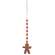 Red & White Wooden Beaded Gingerbread Man Ornament