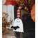 Orange & Black Beaded Ghost & Friend Ornament