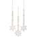 White Beaded Wooden Snowflake Cutout Ornament, 3 Asstd.