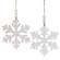 Distressed Beaded Wooden 6 Point Snowflake Hanger, 2 Asstd. 37373;