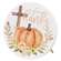 Give Thanks Grateful Watercolor Pumpkin Round Easel Sign, 2 Asstd.