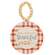 Thankful Grateful Gratitude Plaid Beaded Round Ornament, 3 Asstd.