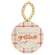 Thankful Grateful Gratitude Plaid Beaded Round Ornament, 3 Asstd.