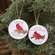 We Loved You Dearly Round Cardinal Ornament, 2 Asstd.