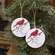 Grandma or Grandpa Round Cardinal Ornament, 2 Asstd.