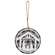 True Story Buffalo Check Round Silhouette Ornament, 3 Asstd.