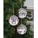 True Story Buffalo Check Round Silhouette Ornament, 3 Asstd.