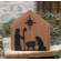 Distressed Wooden Nativity Silhouette Plaque