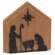 Distressed Wooden Nativity Silhouette Plaque