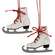 Wooden Ice Skate Ornaments w/Red Laces, 2/Set 37457;