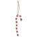 Wooden Bead Candy Cane Ornament 37561;