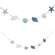 Wooden Beaded Seashells Mini Garland 37691;