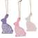 Bunny Words Wooden Ornaments, 3/Set 37724;