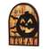 Trick Or Treat Silhouette Plaid Background Wooden Sitter 38723;