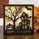 Black Sparkle Happy Halloween House Light Up Box Sign 38731;