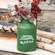 Distressed Green Metal Merry Christmas Santa & Reindeer Milk Can 70215;