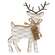 Woodland White Basketweave Deer Wood Sitter 91150;