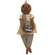 Primitive Pumpkin Girl With Black Jack O Lantern