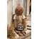 Primitive Pumpkin Girl With Black Jack O Lantern
