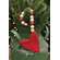 Red Beaded Fabric Heart Ornament