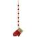 Red Beaded Fabric Mitten Ornament
