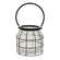 Large Glass Jar In Black Metal Carrier QX19354;