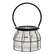 Small Glass Jar In Black Metal Carrier QX19355;