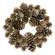 Champagne Frosted Pinecones Candle Ring, 3" SE022502;