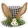 Gingham Bunny Fabric Top Hat w/Florals SYASP3009;