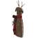 Stiffened Primitive "North Pole" Reindeer Hanger