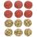 12 Set, Small Primitive Gingham Rag Balls