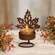 Fall Leaf Rusty Tealight Holder