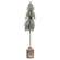 Snowy Long Needle Pine Tree w/Pinecones, 14" 18410;