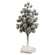 Flocked Bristle Pine Tree w/Cones on Log, 9" 18411;