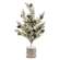 Flocked Bristle Pine Tree w/Cones, 12" 18412;
