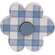 Wooden Buffalo Check Button Flower Sitter, 3 Asstd.